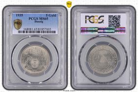 1935 5 Guld KM-158 MS65