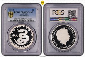 2013 $1 Water Snake PR69DCAM