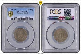 1887-G 20 Pfg J-6 MS67