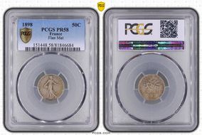 1898 50C Gad-420 Flan Mat F-190 PR58