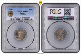 1905 50C Gad-420 F-190 MS64