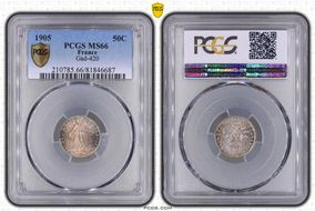 1905 50C Gad-420 F-190 MS66