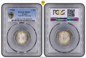 1920 1 Fr Gad-467 Semeuse MS67