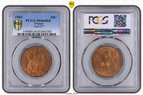 1903 10C Gad-277 F-136 MS66RD