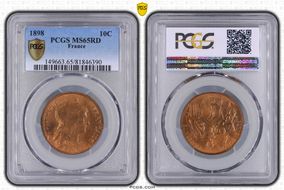 1898 10C Gad-277 F-136 MS65RD