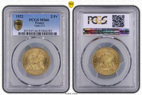 1922 2 Fr Gad-533 F-267 MS66