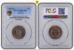 1876-A 5C Gad-157a F-118 MS66BN