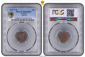 AN 7-A (1798) 1C Gad-76 F-100 MS63BN