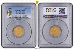 1902 1/2 Sov S-3974A Matte PR63