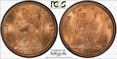 1860 1/4D S-3958 Toothed Border MS66RD