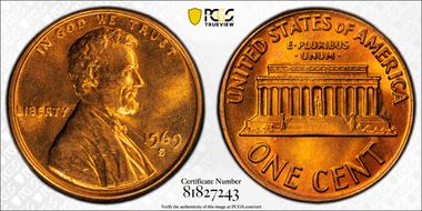1969-S 1C MS66RD