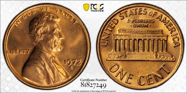 1972-S 1C MS66RD
