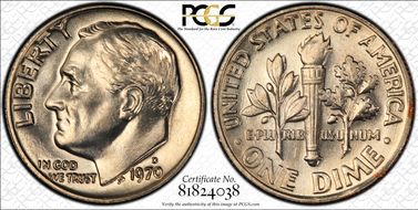 1970-D 10C MS66