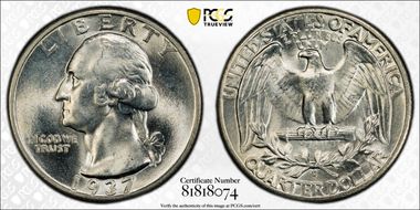 1937-D 25C MS65