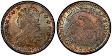 1829 50C MS66+