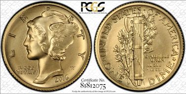 2016-W 10C 100th Anniversary First Strike SP70