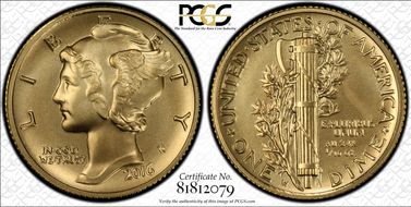 2016-W 10C 100th Anniversary First Strike SP70