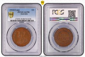 1933/2 (m) 1D AU50BN