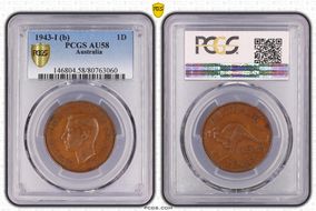 1943-I (b) 1D AU58BN