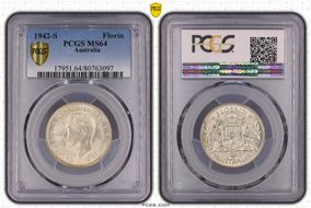 1942-S Florin KM-40  Ag MS64
