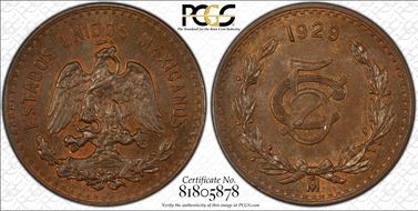 1929-Mo 5C KM-422 MS64BN