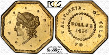 1854 G$1 BG-510 MS64