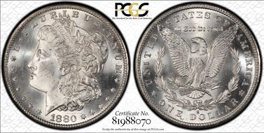 1880-S $1 MS64