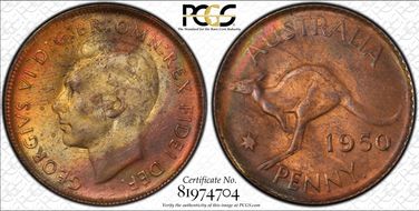 1950 Y. (p) 1D MS63RB