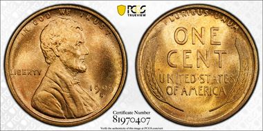1909-S 1C Lincoln MS67RD