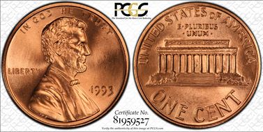 1993 1C MS67RD