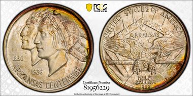 1939-D 50C Arkansas MS68