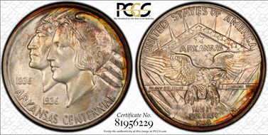 1939-D 50C Arkansas MS67+