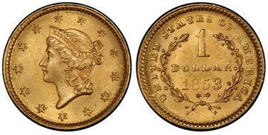 1853 G$1 MS64+