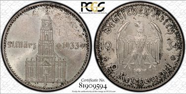 1934-J 2 Mk Potsdam J-355 MS63