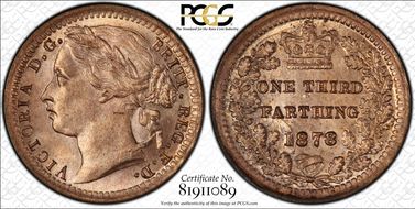 1878 1/3 Far S-3960 MS66RD