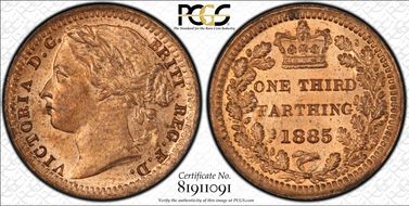 1885 1/3 Far S-3960 MS64RD