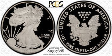 2012-S $1 Silver Eagle  75th Anniversary SF Mint Set PR69DCAM