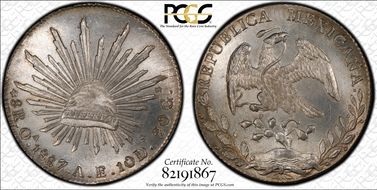 1887/6-Oa AE 8 R Oa32 MS65