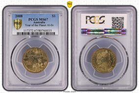 2008 $1 Year of the Planet Al-Br MS67