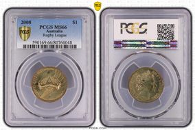 2008 $1 Rugby League MS66