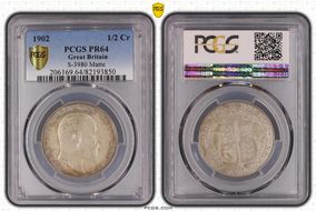 1902 1/2 Cr S-3980 Matte PR64