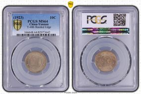 (1923) 10C Y-486 Reeded Edge MS64