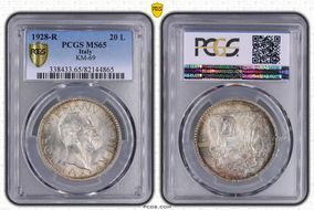 1928-R A.VI 20 L KM-69 MS65