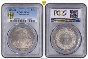 1874 B 5 Fr MS61