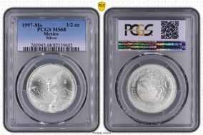 1997-Mo 1/2 oz Libertad Ag MS68