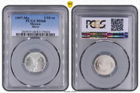 1997-Mo 1/10 oz Libertad Ag MS68