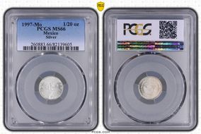 1997-Mo 1/20 oz Libertad Ag MS66