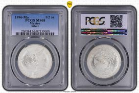 1996-Mo 1/2 oz Libertad Ag MS68