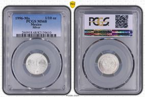 1996-Mo 1/10 oz Libertad Ag MS68