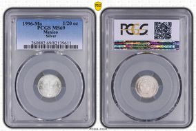 1996-Mo 1/20 oz Libertad Ag MS69